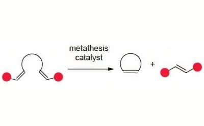 Ring-closing metathesis is an intramolecular reaction of an acyclic diene to form a ring.