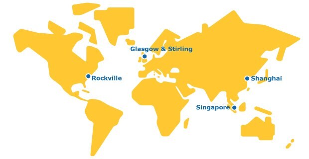 CTS Map of Glasgow, Rockville Singapore & Shanghai CTDMO 지도
