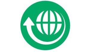 Green Chemistry Logo 지구와 화살표가 있는 친환경 화학 아이콘