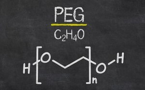 Polyethylene glycol chemical structure written as chemical formula C2H4O
