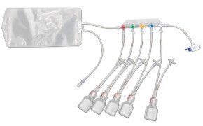 NovaSeptum® SURe sterile sampling assembly with bottles and inlet C-Flex® tubing