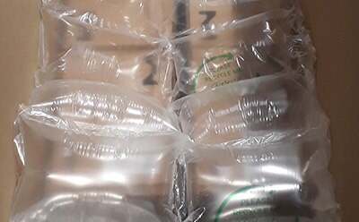 Thinner air pillows with recycled content, used for packaging cushioning, reducing plastic waste and CO2 emissions. Thinner air pillows with recycled content, used for packaging cushioning, reducing plastic waste and CO2 emissions.