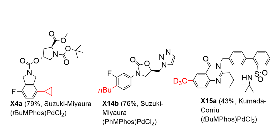 MPhosPdCl2 Applications (MPhos)PdCl2 is very successful at grafting “alkyl fragments” onto “drug-like” molecules.