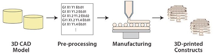 Overview of the 3D printing process.