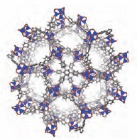 Crystal structure diagrams of MOF-177