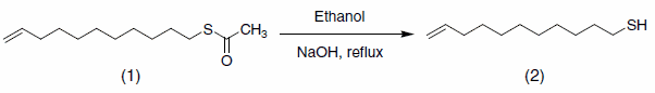 Deprotection of S-(10-Undecenyl) thioacetate