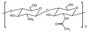キトサンの化学構造 キトサンは、多糖類の中でも高密度の反応基と幅広い分子量を持ちます