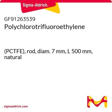 Polychlorotrifluoroethylene (PCTFE), rod, diam. 7&#160;mm, L 500&#160;mm, natural