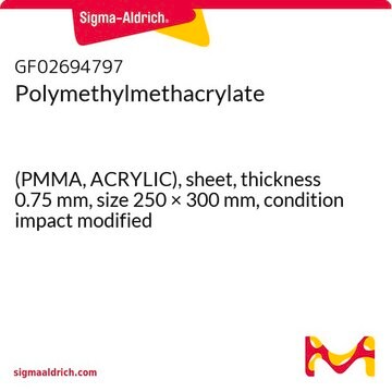 Polymethylmethacrylate (PMMA, ACRYLIC), sheet, thickness 0.75&#160;mm, size 250 × 300&#160;mm, condition impact modified