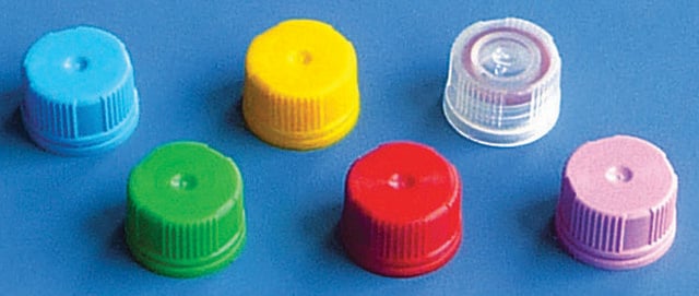 BRAND&#174; screw caps with tamper evident screw cap for micro tubes blue