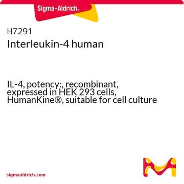 Interleukin-4 human IL-4, potency:, recombinant, expressed in HEK 293 cells, HumanKine&#174;, suitable for cell culture