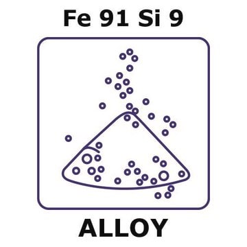 Iron/Silicon powder, Fe 91%/Si 9%, max. particle size 150 micron, weight 20&#160;g, condition gas atomized