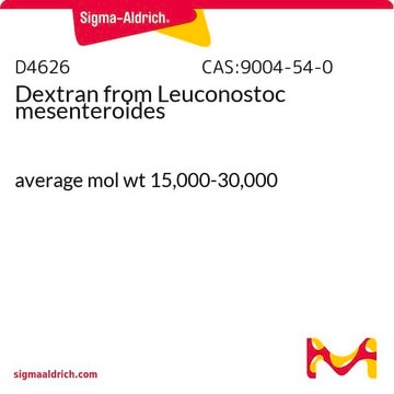 Dextran from Leuconostoc mesenteroides average mol wt 15,000-30,000