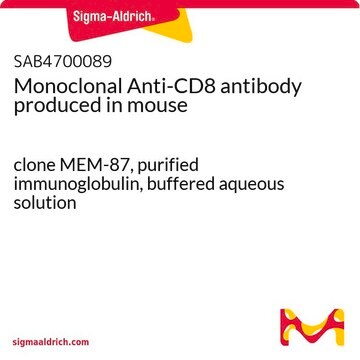 Monoclonal Anti-CD8 antibody produced in mouse clone MEM-87, purified immunoglobulin, buffered aqueous solution