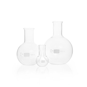 DURAN&#174; wide mouth reaction flask with beaded rim round bottom glass flask, flask capacity (100&#160;mL), single-neck