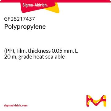 Polypropylene (PP), film, thickness 0.05&#160;mm, L 20&#160;m, grade heat sealable