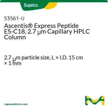 Ascentis&#174; Express Peptide ES-C18, 2.7 &#956;m Capillary HPLC Column 2.7&#160;&#956;m particle size, L × I.D. 15&#160;cm × 1&#160;mm