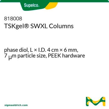 TSKgel&#174; SWXL Columns phase diol, L × I.D. 4&#160;cm × 6&#160;mm, 7&#160;&#956;m particle size, PEEK hardware