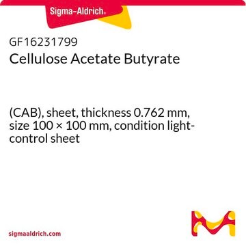 Cellulose Acetate Butyrate (CAB), sheet, thickness 0.762&#160;mm, size 100 × 100&#160;mm, condition light-control sheet