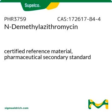 N-Demethylazithromycin certified reference material, pharmaceutical secondary standard