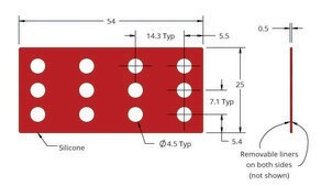 Grace Bio-Labs Press-To-Seal silicone isolator, No PSA wells, 12 (Round, 4.5mm diameter, 0.5mm depth)