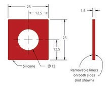 Grace Bio-Labs Press-To-Seal silicone isolator, No PSA wells, 1 (Round, 13mm diameter, 1.6mm depth)