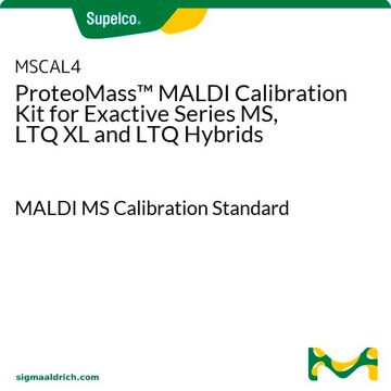 ProteoMass&#8482; MALDI Calibration Kit for Exactive Series MS, LTQ XL and LTQ Hybrids MALDI MS Calibration Standard