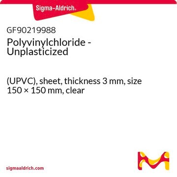 Polyvinylchloride - Unplasticized (UPVC), sheet, thickness 3&#160;mm, size 150 × 150&#160;mm, clear