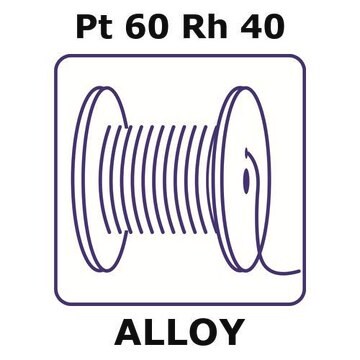 Platinum-rhodium alloy, Pt60Rh40 0.2m wire, 0.8mm diameter, as drawn