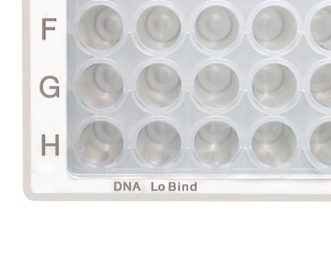 Eppendorf&#174; Microplate 96/V-PP sterile (PCR clean), V-bottom clear wells, gray border, pkg of 80&#160;plates (5 bags x 16 plates), DNA LoBind