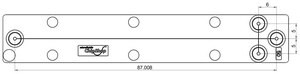 Cross-shaped channel chip - 200 &#956;m channel Fluidic 394, PMMA with Luer Interface