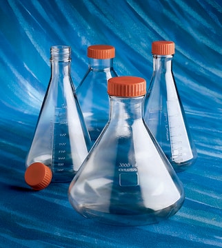 Corning&#174; Erlenmeyer cell culture flasks 250 mL Erlenmeyer Flask w/ Flat Cap, polycarbonate, sterile, 50/cs