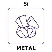 Silicon lump, 25&#160;mm max. lump size, weight 100&#160;g, purity 99.95%