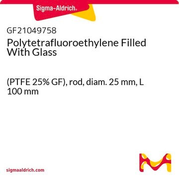 Polytetrafluoroethylene Filled With Glass (PTFE 25% GF), rod, diam. 25&#160;mm, L 100&#160;mm