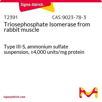 Triosephosphate Isomerase from rabbit muscle Type III-S, ammonium sulfate suspension, &#8805;4,000&#160;units/mg protein