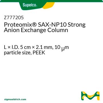 Proteomix&#174; SAX-NP10 Strong Anion Exchange Column L × I.D. 5&#160;cm × 2.1&#160;mm, 10&#160;&#956;m particle size, PEEK