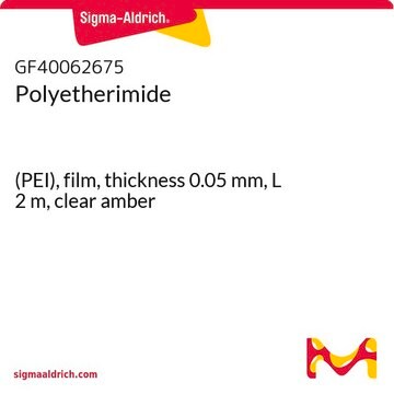 Polyetherimide (PEI), film, thickness 0.05&#160;mm, L 2&#160;m, clear amber