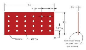 Grace Bio-Labs Press-To-Seal silicone isolator, No PSA wells, 24 (Round, 2mm diameter, 0.5mm depth)