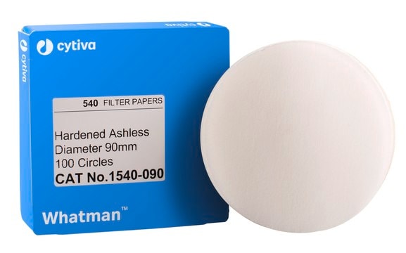 Whatman&#174; quantitative filter paper, hardened ashless, Grade 540 circles, diam. 55&#160;mm, pack of 100