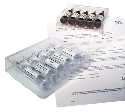 Refractive index standard kit 2 traceable to NIST SRM, traceable to PTB, n20/D 1.4969