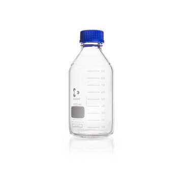 Duran&#174; laboratory bottles, with caps clear, graduated, neck joint: threaded GL45, pouring ring, bottle capacity 1000&#160;mL