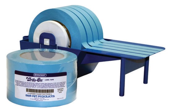 Bel-Art&#174; Write-on&#8482; Label Tape roll size 40&#160;yard, blue, width 3/4&#160;in., pk of 4