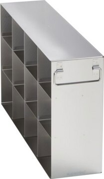 Eppendorf&#174; Upright Freezer Rack Holds 12 x boxes (4 in.), (4&nbsp;x&nbsp;3) configuration, stainless steel, side access