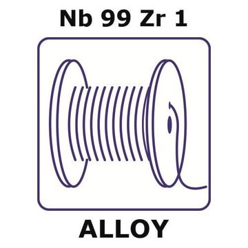 Niobium-zirconium alloy, Nb99Zr1 10m wire, 0.25mm diameter, as drawn