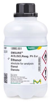 Ethanol absolute for analysis EMSURE&#174; ACS,ISO,Reag. Ph Eur, for extraction