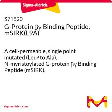G-Protein &#946;&#947; Binding Peptide, mSIRK(L9A) A cell-permeable, single point mutated (Leu&#8313; to Ala), N-myristoylated G-protein &#946;&#947; Binding Peptide (mSIRK).