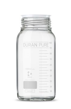 DURAN&#174; PURE Bottle clear, graduated, neck joint: threaded GL80, dust cover, without cap, bottle capacity 1000&#160;mL