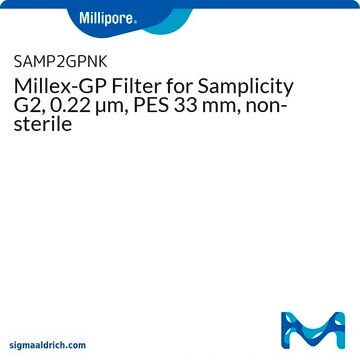 Millex-GP Filter for Samplicity G2, 0.22&nbsp;µm, PES 33&nbsp;mm, non-sterile