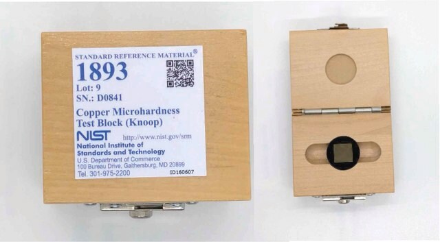 Copper microhardness test block (Knoop) NIST&#174; SRM&#174; 1893