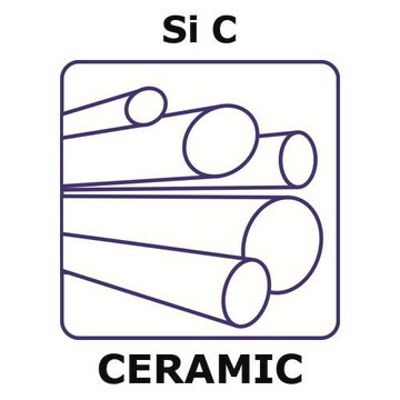 Silicon carbide - reaction bonded rod, 5.0&#160;mm diameter, length 100 mm